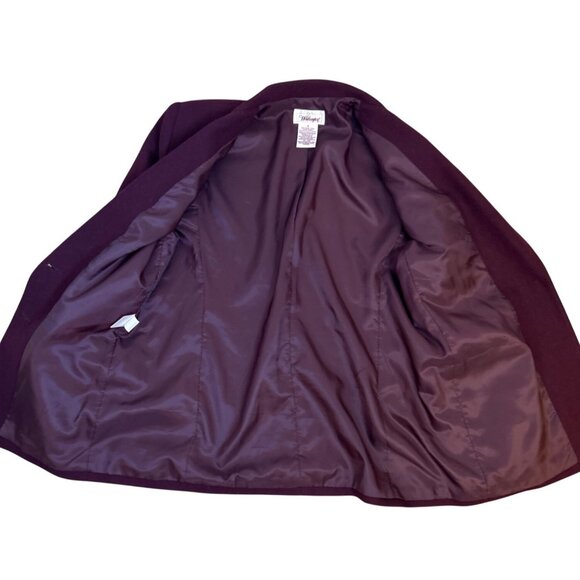 Worthington Women's Size 16 Burgundy Blazer 100% Wool Office Career - Picture 16 of 16
